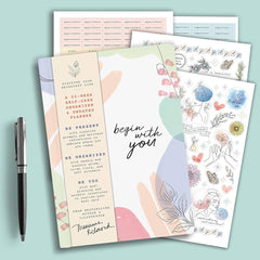 BEGIN WITH YOU Undated Planner: 52-Week Daily Organizer for Busy Women Looking for More Joy, Presence, and Self-Discovery!: Marianne Richmond